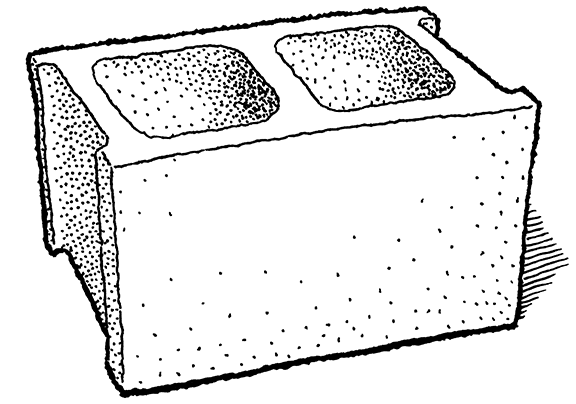 A cinder block.