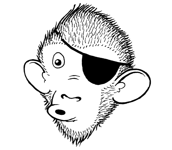 A monkey with an eyepatch, naturally.